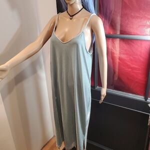 F21 Chic Light Blue Velvet Slip Dress